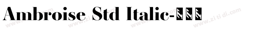 Ambroise Std Italic字体转换
